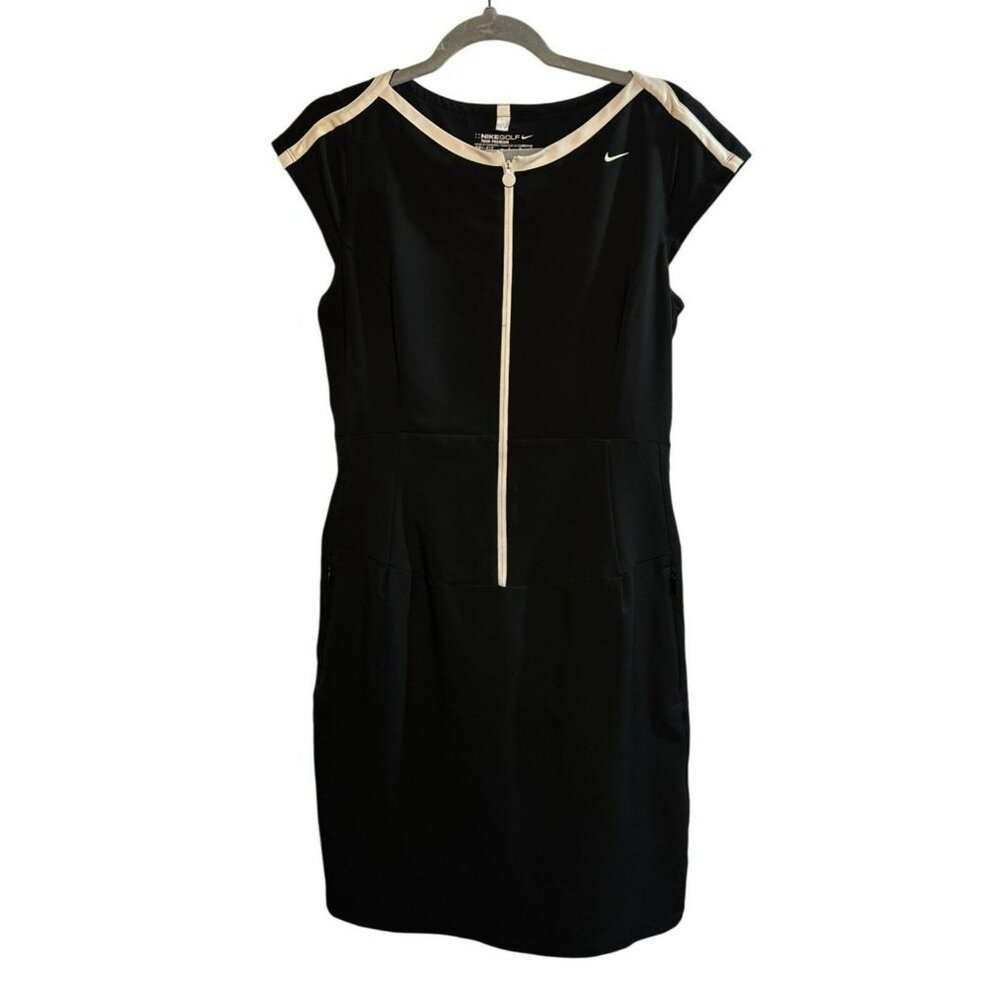Nike Black Midi Dress with Cream Trim